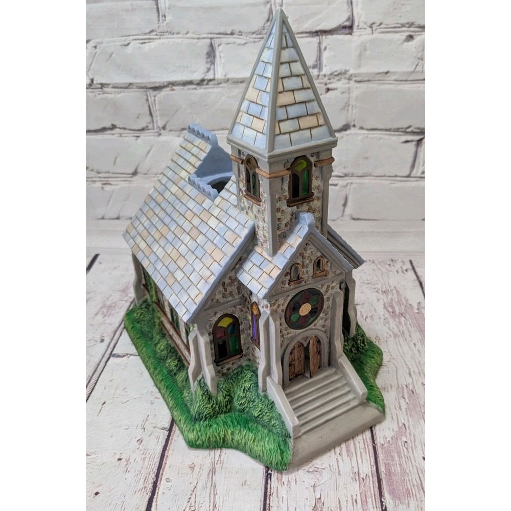 PARTYLITE Olde World Village #2 CHURCH Tealight Candle Holder Christmas Decor